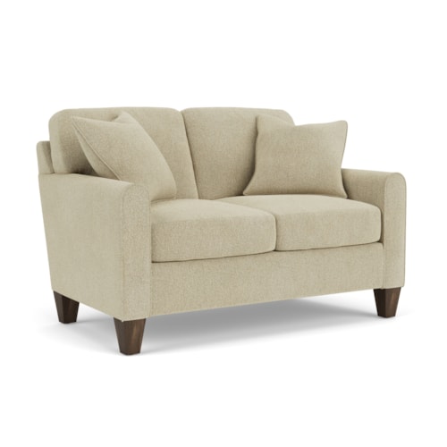 Contemporary Loveseat with Mailbox Arms