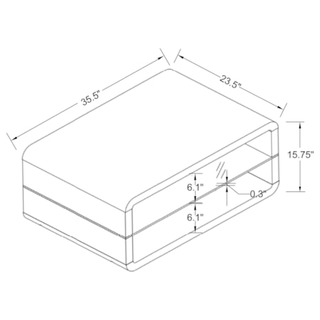 Elana 1-Shelf Coffee Table