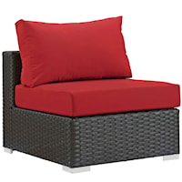 Outdoor Patio Fabric Sunbrella® Armless - Red