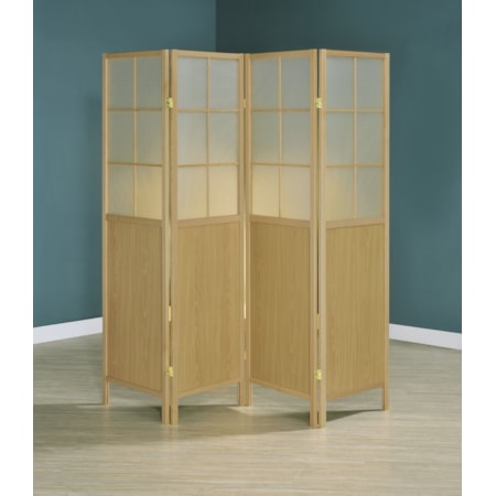 4-Panel Room Divider Folding Shoji Screen