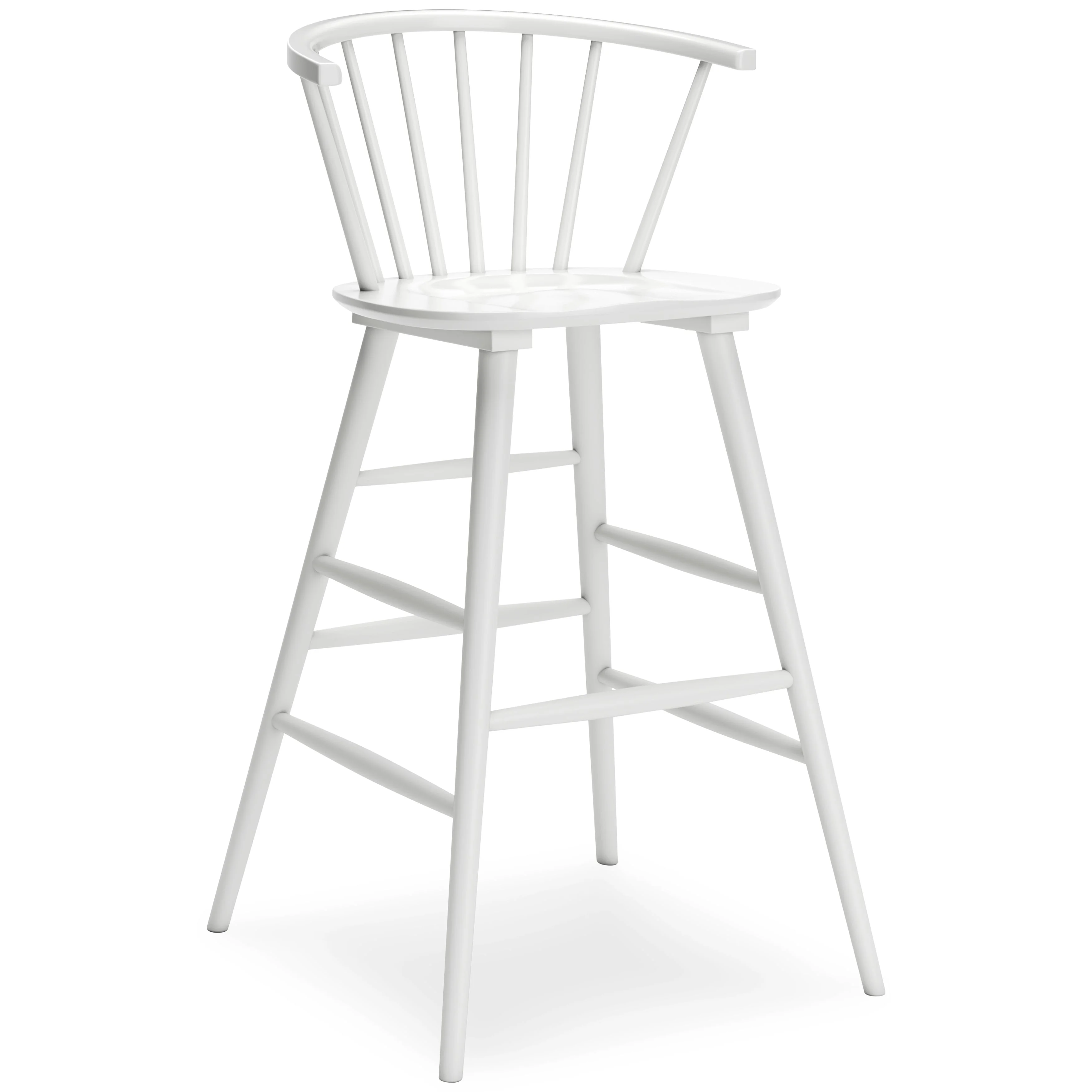 Bar Stool Sam Riddle Signature Design by Ashley Furniture Grannen D407-130 White Solid Wood ...