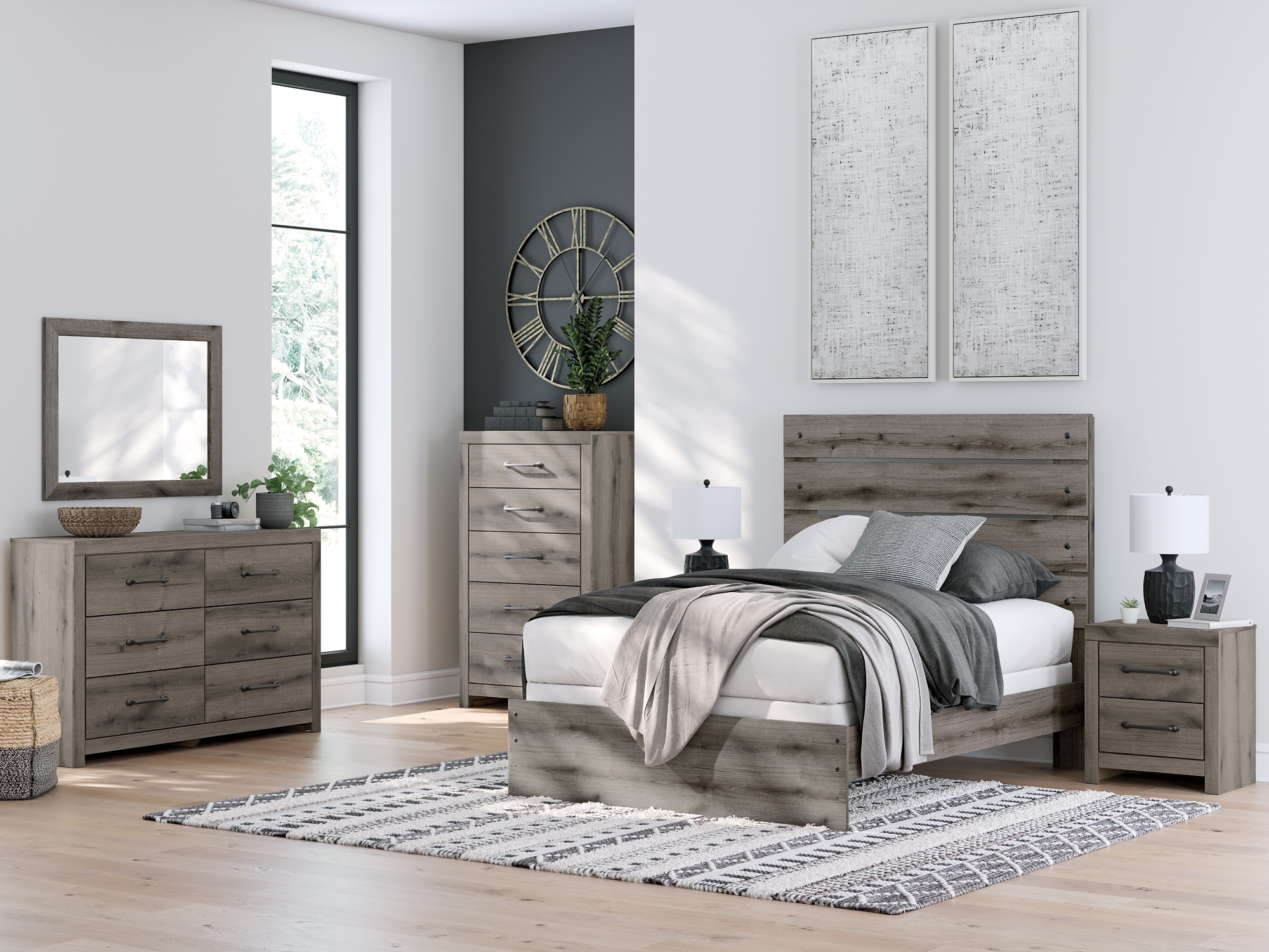 StyleLine Graystorm Full Panel Bed