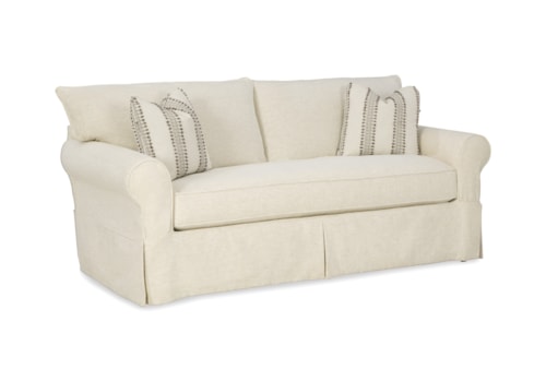 Casual Stationary Sofa with Bench Seat