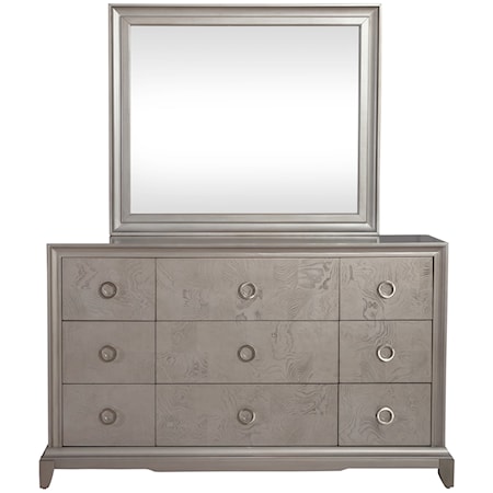 9-Drawer Dresser and Mirror