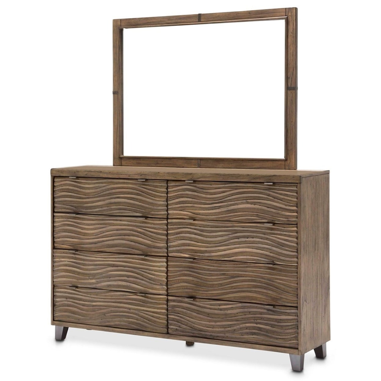 Michael Amini Del Mar Sound 8-Drawer Dresser and Mirror