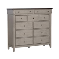 Modern Farmhouse 11-Drawer Chesser with Felt-Lined Top Drawers