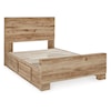 Benchcraft Hyanna Full Panel Bed with 2 Side Storage