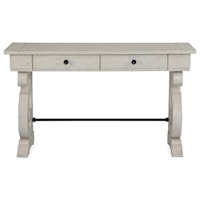 Farmhouse Sofa Table with Metal Stretcher