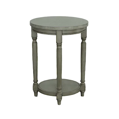 Transitional Side Table with USB Port