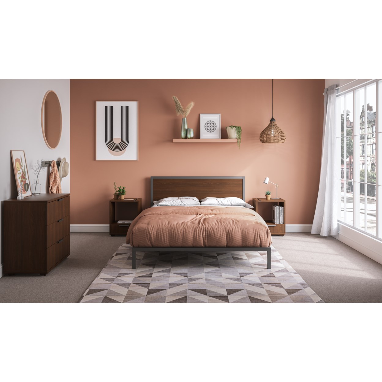 homestyles Merge 4-Piece Queen Bedroom Set