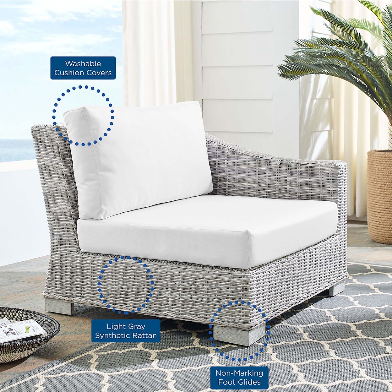 Modway Conway Outdoor Right-Arm Chair