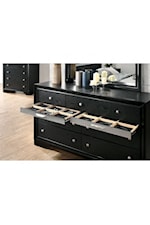 Furniture of America Chrissy Contemporary 7 Drawer Dresser with 2 Jewelry Trays
