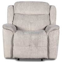 Transitional Glider Recliner with Power Footrest