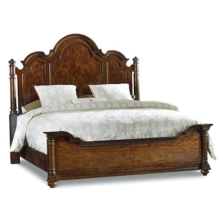 King Size Poster Bed with Mahogany Veneers