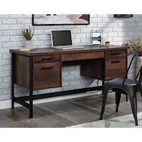 Industrial 4-Drawer Computer Desk with Drop-Down Keyboard/Mousepad