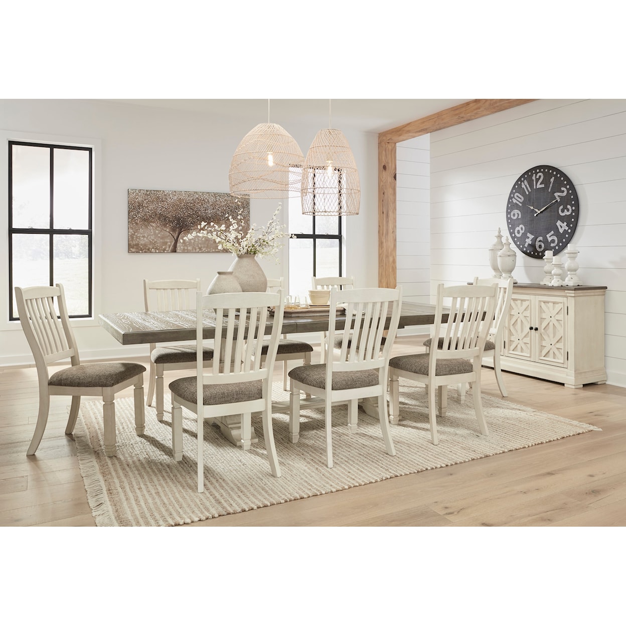 Signature Design by Ashley Bolanburg 9-Piece Dining Set