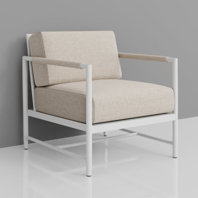 Outdoor Cushioned Club Chair