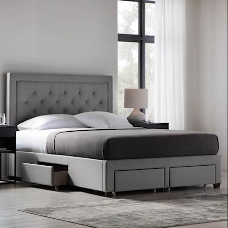 King Storage Bed