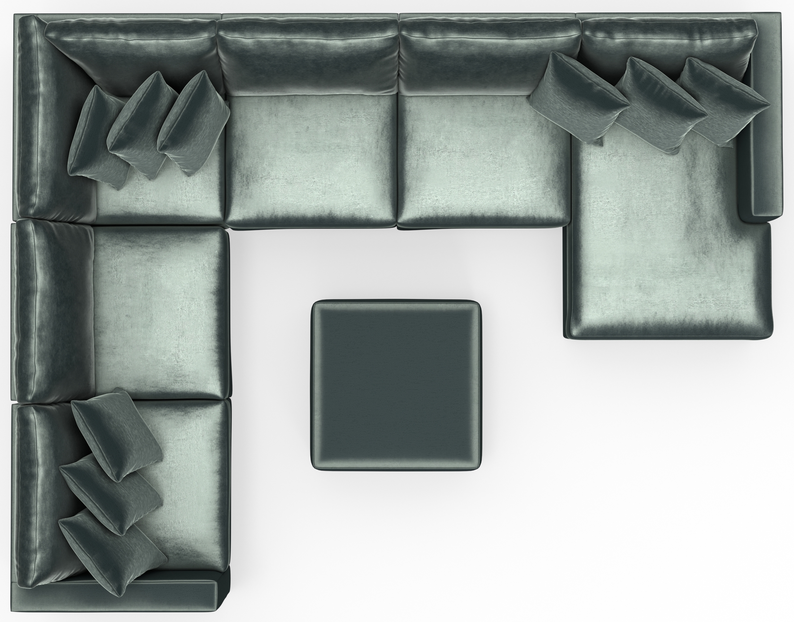 5-Piece Sectional Sofa with Cocktail Ottoman