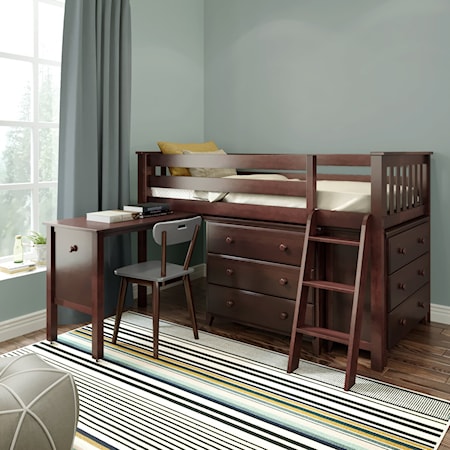 Windsor Youth Twin Loft Bed w/Dresser's
