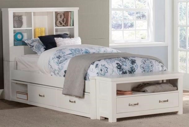 twin bookcase bed with underbed storage