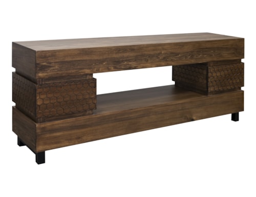Contemporary 80" TV Stand with Hidden Storage