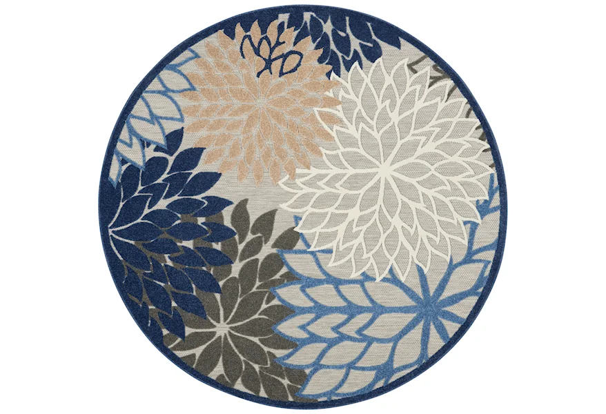 Aloha 7'10" Round  Rug by Nourison at Home Collections Furniture