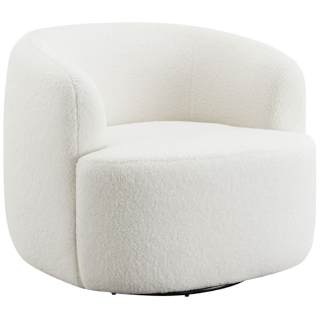 Hudson Faux Sheepskin Swivel Chair