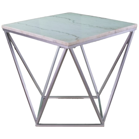 Marble-Top End Table