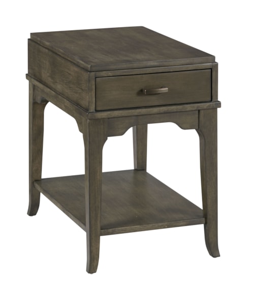 Transitional Rectangular 1-Drawer Chairside Table
