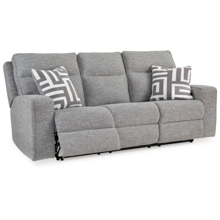 Pwr Rec Sofa With Adj Headrest