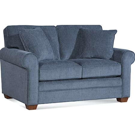 Loveseat with Rolled Armrests