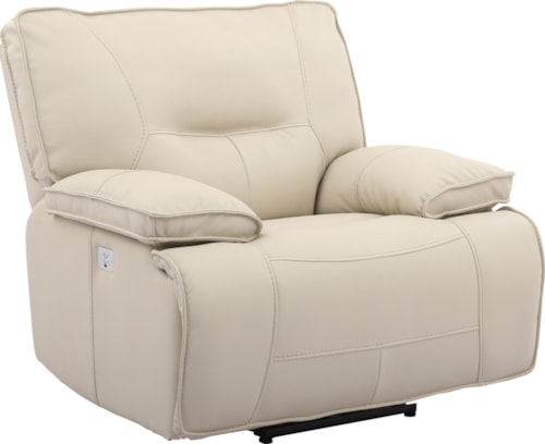 Casual Wall Hugger Power Recliner with Power Headrest