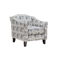 Contemporary Accent Chair with Wood Exposed Legs