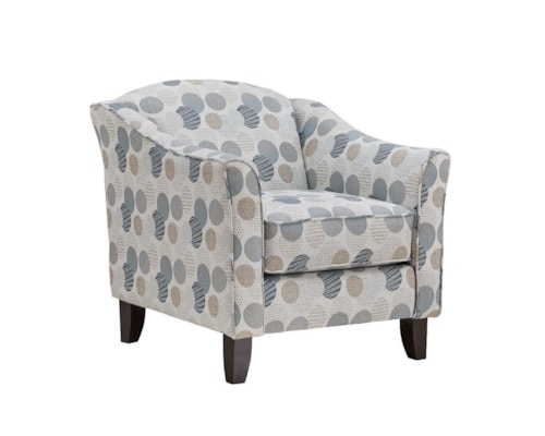 Contemporary Accent Chair with Wood Exposed Legs