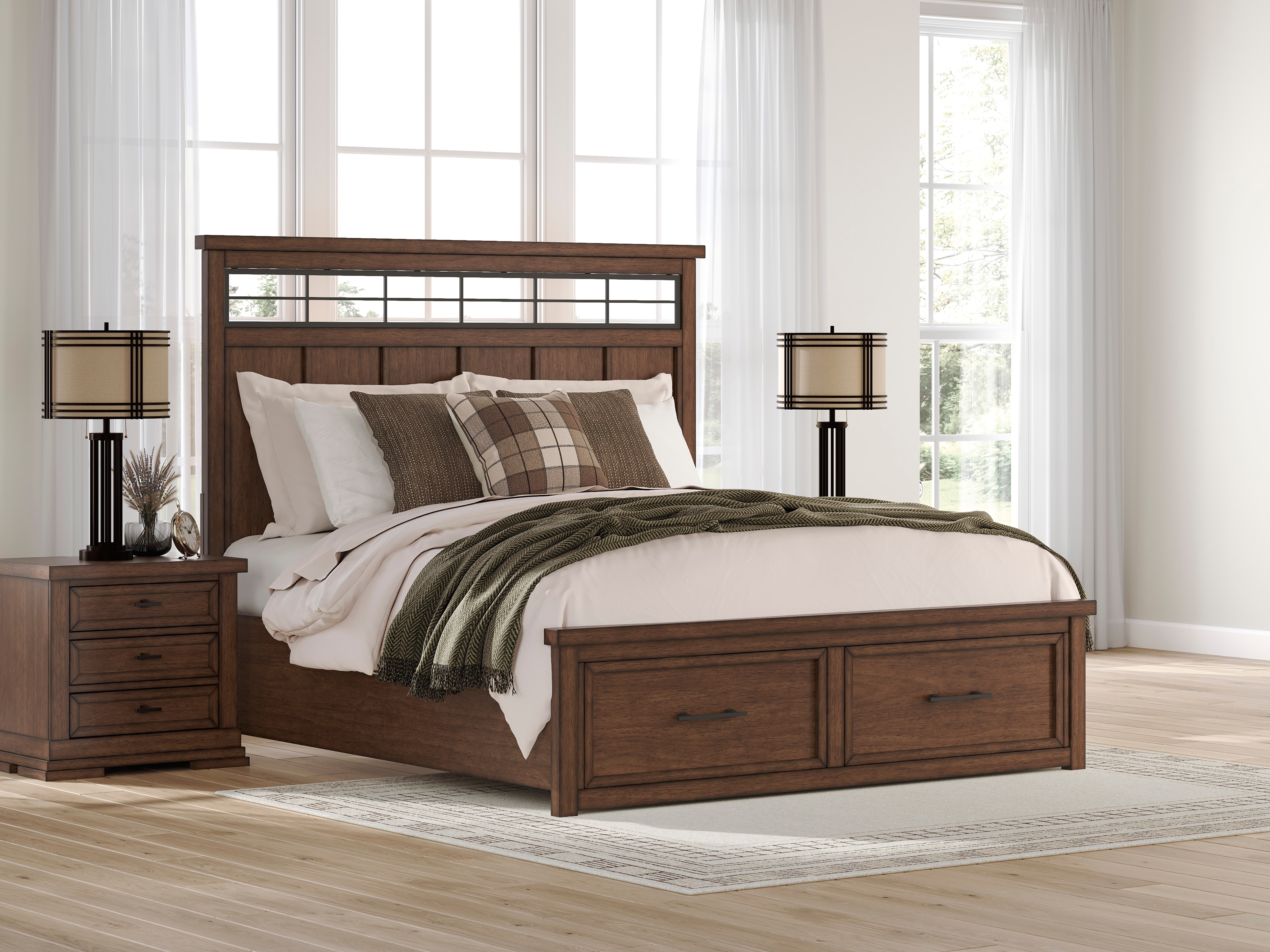 Signature Design by Ashley Taffenbrook King Panel Storage Bed