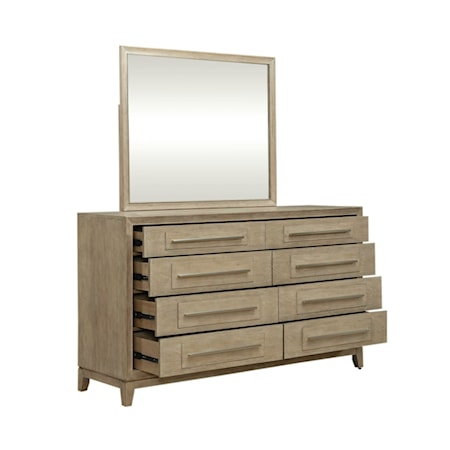 8-Drawer Dresser and Mirror