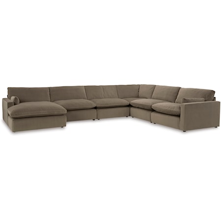 6-Piece Sectional with Chaise