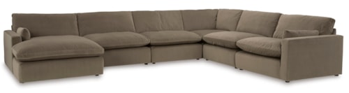 6-Piece Sectional with Chaise