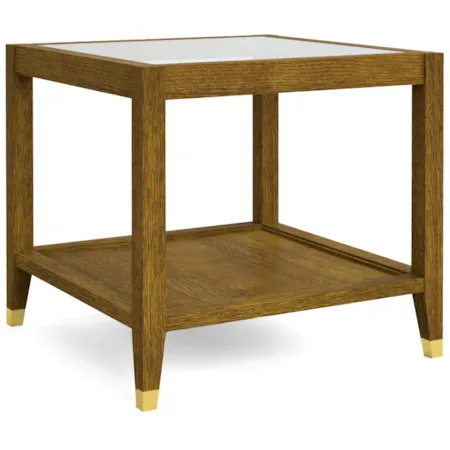 Surrey Hills Side Table with Glass Top