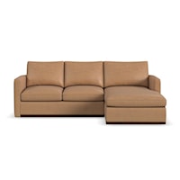 Contemporary 2-Piece Sectional Sofa with Narrow Track Arm