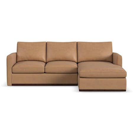 Contemporary 2-Piece Sectional Sofa with Narrow Track Arm