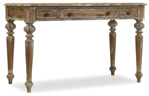 Traditional Writing Desk with Leather Writing Surface