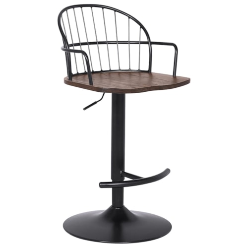 Transitional Adjustable Barstool