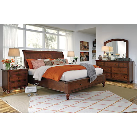 Queen Storage Sleigh Bed