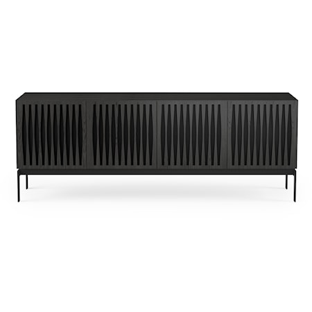 Contemporary 4-Door Storage Console with Tempo Pattern