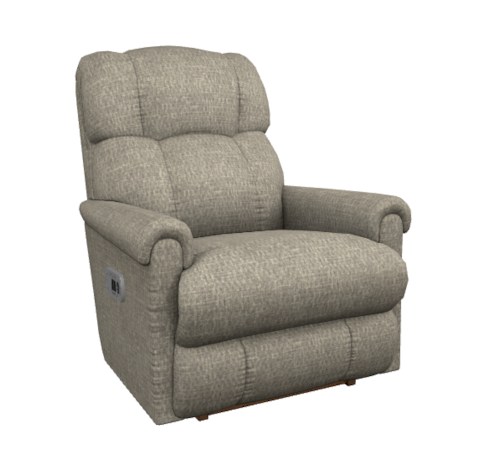 Casual Rocking Power Recliner with Power Headrest