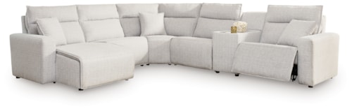 6-Piece Power Reclining Sectional With Chaise And Console