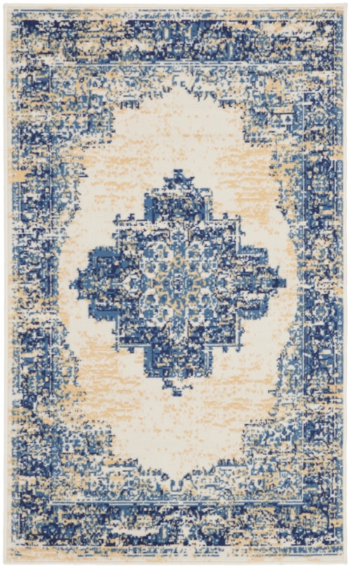 3' x 5' White Rectangle Rug