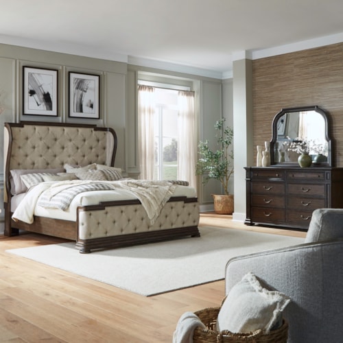 Traditional 3-Piece Queen Shelter Bedroom Set